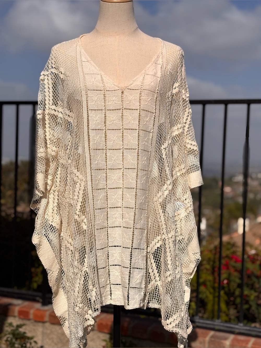 Free People Sunshine Crochet Kaftan Cover-Up ~ OS - Picture 6 of 6